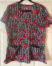 Betsy Johnson scrub top medium