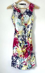 Love Moschino Multi-Color Paint Splattered Cotton Dress Sleeveless Women’s 4