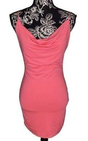 Forever 21  Cowl Neck Sexy Cocktail Dress Party Hot Pink