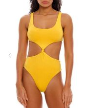 Agua Bendita Kasie Yellow Swimsuit Size S NWT $290