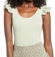 NWT  White Lace Cap Sleeve Body Suit