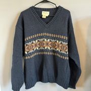 Vintage Wool Blend V-Neck Sweater