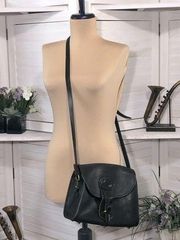 Vintage Dooney & Bourke genuine leather black crossbody bag purse