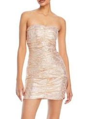 NWT ramy brook gold Sutton dress Women’s size 2 Designer Msrp $495