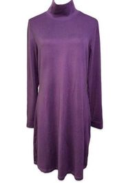 Title Nine Getaway Long Sleeve Dress Purple Mock Neck Athletic Dress