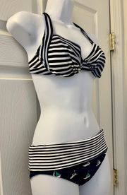 Tommy Bahama Halter Striped Sailboat 2-Piece Bikini Set