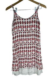 Cabi #870 Batik slip dress red cream print WOMEN’S SIZE XS spaghetti strap