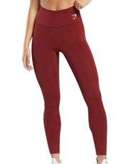 Gymshark  NWOT Rust Red Adapt Fleck Seamless Body Fit Mid Rise Leggings Small