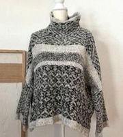 Anthropologie + Moth Solita Linen Wool Blend Cropped Oversized Sweater