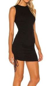 Bb Dakota Steve Madden Smokeshow Sleeveless Mini Dress Black small ribbed ruched