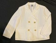 M By Missoni 40 4 6 Linen Blazer Jacket Flax Cream Lagenlook Grandmacore Ivory