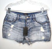 NWT rails Austin studded distressed shorts size 28