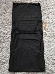 Fits Everybody Lace Long Slip Dress in Onyx S