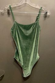 Solid & Striped The Nina Velvet green swimsuit