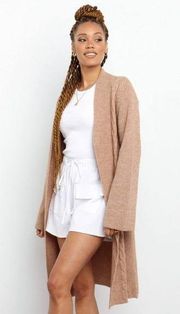 Petal & Pup Dori Light Brown Knit Longline Cardigan L