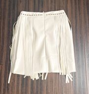 NWT White Sand Fringe Skirt