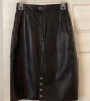 B.B.Dakota Leather Skirt color black excellent condition see photos