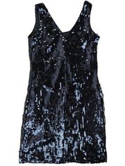 Alyn Paige Black Sequin Mini Dress Sleeveless - Women's Size Small