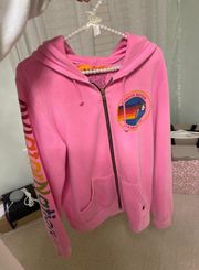 Aviator Nation Pink Zip Up Hoodie