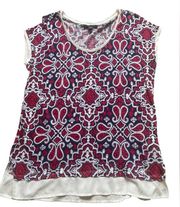 Tommy Hilfiger Paisley Faux Layered Linen Top