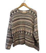 Susan Bristol Casuals Silk Blended Beaded Winter Sweater—Size Medium