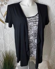 | Jacket/Top All In One Black & White SZ 2X