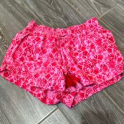 Women’s lined 100% linen  floral shorts 00 XXS pink