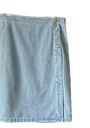 Vintage 90s denim side button skirt. Size 8