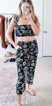 Majorelle Revolve Black Floral Matching Pant Set 