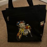 BETTY BOOP Vintage Y2K Motorcycle Black America Tote bag