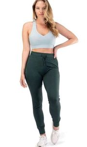 High Rise Athleisure Jogger Pants Green Size XXL