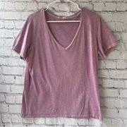 Marine Layer Women’s Purple Small V-Neck Short Sleeve Tee