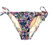 J. Crew String Bikini Bottom Size Medium Watermark Floral Multi Swimsuit Womens