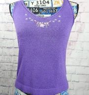 Sigrid OLSEN - Sport Purple Top Sleeveless S…