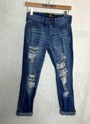 Hollister Boyfriend Low Rise Ankle Jeans