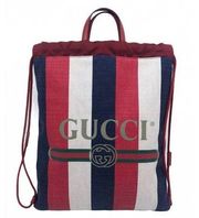 New Gucci Stripes Drawstring Logo Backpack/ Shopper Tote