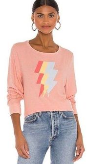 NEW Wildfox Couture i Bolt Baggy Beach Jumper in Guava