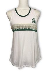 NWT Michigan State Spartans Ladies’ Sleeveless Muscle Tee Tank Top New Ringer