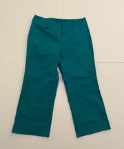 New York & Company Size 2 Green Capri Pants 
