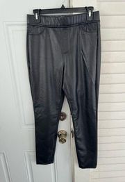 Philosophy black faux leather leggings NWT size medium