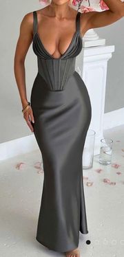 Shae Maxi Dress In Charcoal