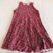 Old Navy  Burgundy Paisley Print Sleeveless Dress - Small