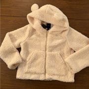 Forever 21  comfy cozy sherpa zip up jacket. Hood, pouch pocket. New with tags!