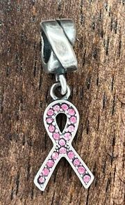 Charmed Memories Sterling Silver with Swarovski Pink Ribbon