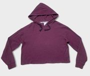 PINK - Victoria's Secret  Dusty Purple Crop Long Sleeve Hoodie Women’s Size XS