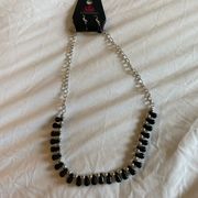 Paparazzi extinct species black beaded necklace and earring set NWT