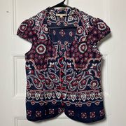 Nanette Lepore | Paisley Print Button Down Blouse