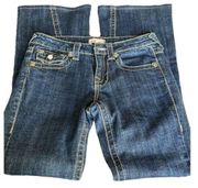 Women's Vigoss Denim Blue Jeans Low Rise Flare Leg Size 5/6 EUC #2576