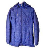 Lands End Blue Hooded Puffer Jacket