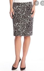 Mini Black Off White Skirt Size Medium